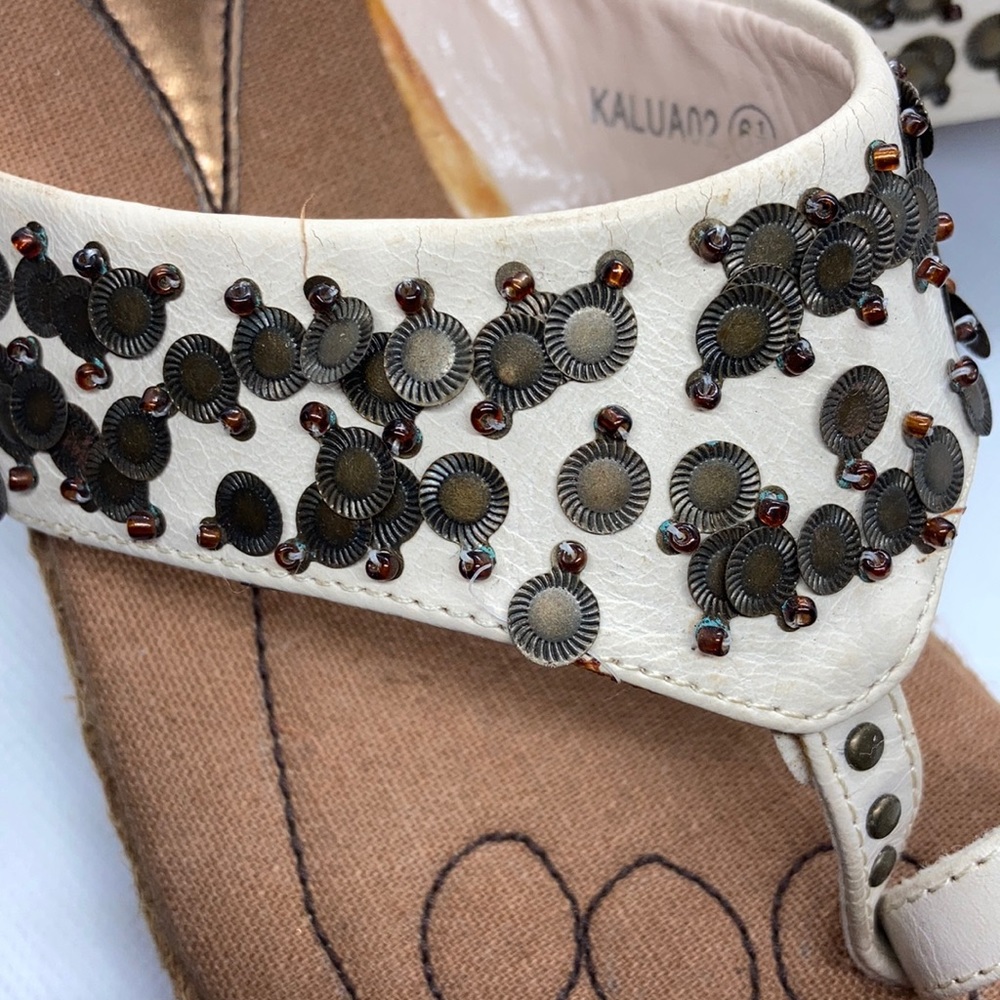 NIB Wild Rose wedge sandals - Picture 4 of 5